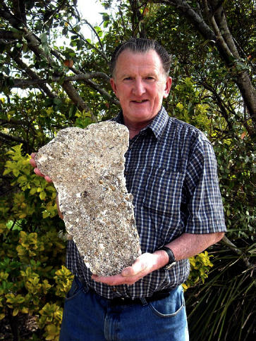 Rex Gilroy Holding Plaster Cast