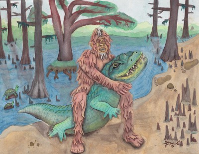 Justin also included a new painting he has done, titled &quot;Titans of the Swamp&quot;