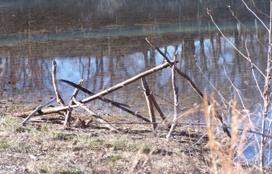 Skilleyville structure in the lake